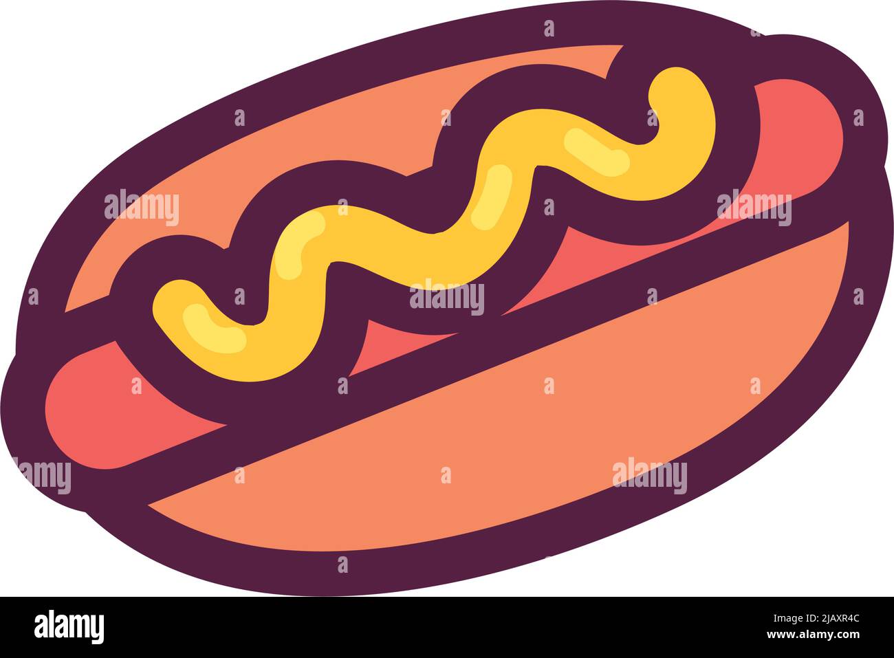 flat-cool-hot-dog-stock-vector-image-art-alamy