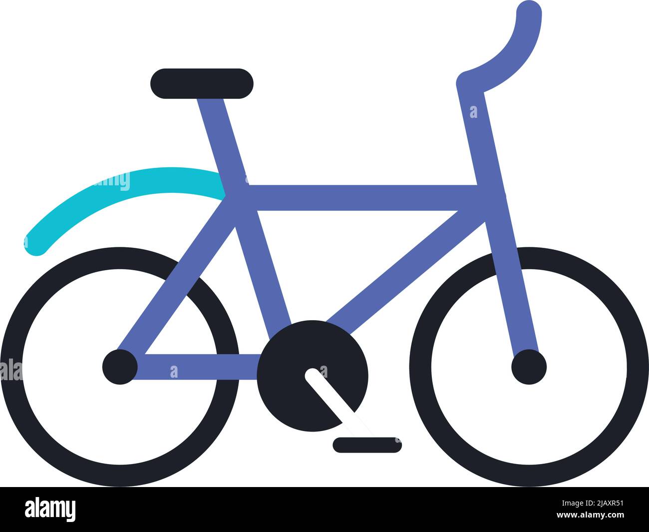 flat blue bike design Stock Vector Image & Art - Alamy