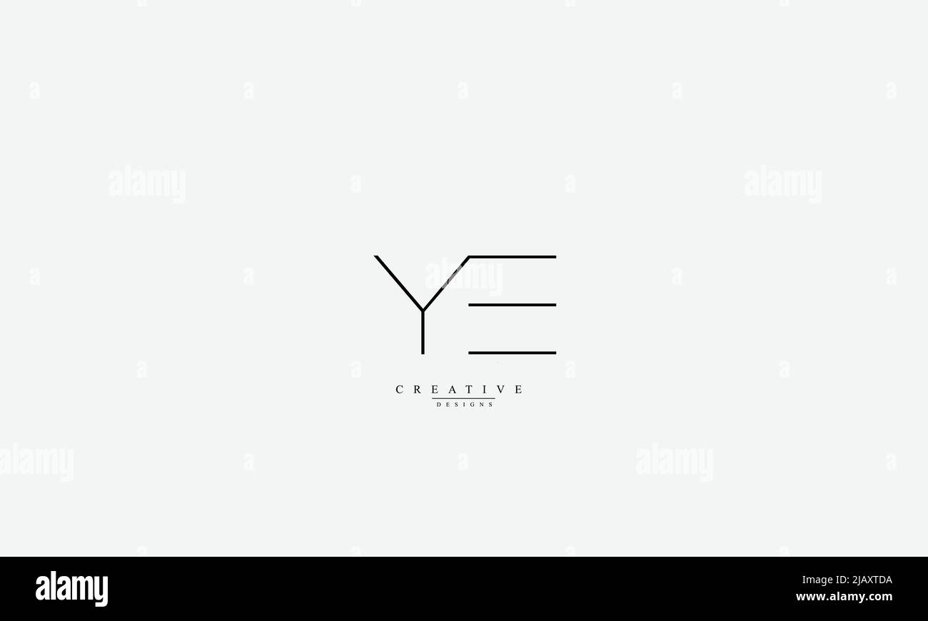 Alphabet letters Initials Monogram logo YE EY Y E Stock Vector Image ...