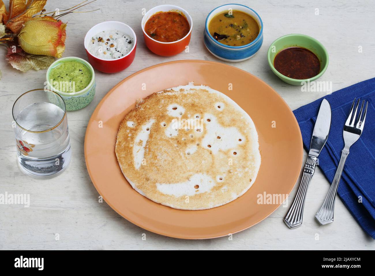 Plain Dosa (South Indian Savoury Pancakes Stock Photo Alamy