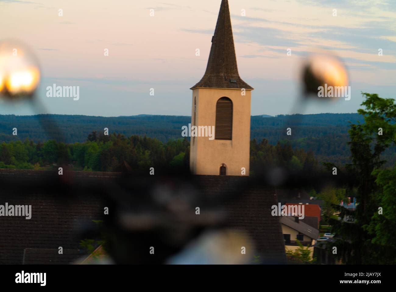 Churchtower in loweraustria Stock Photo