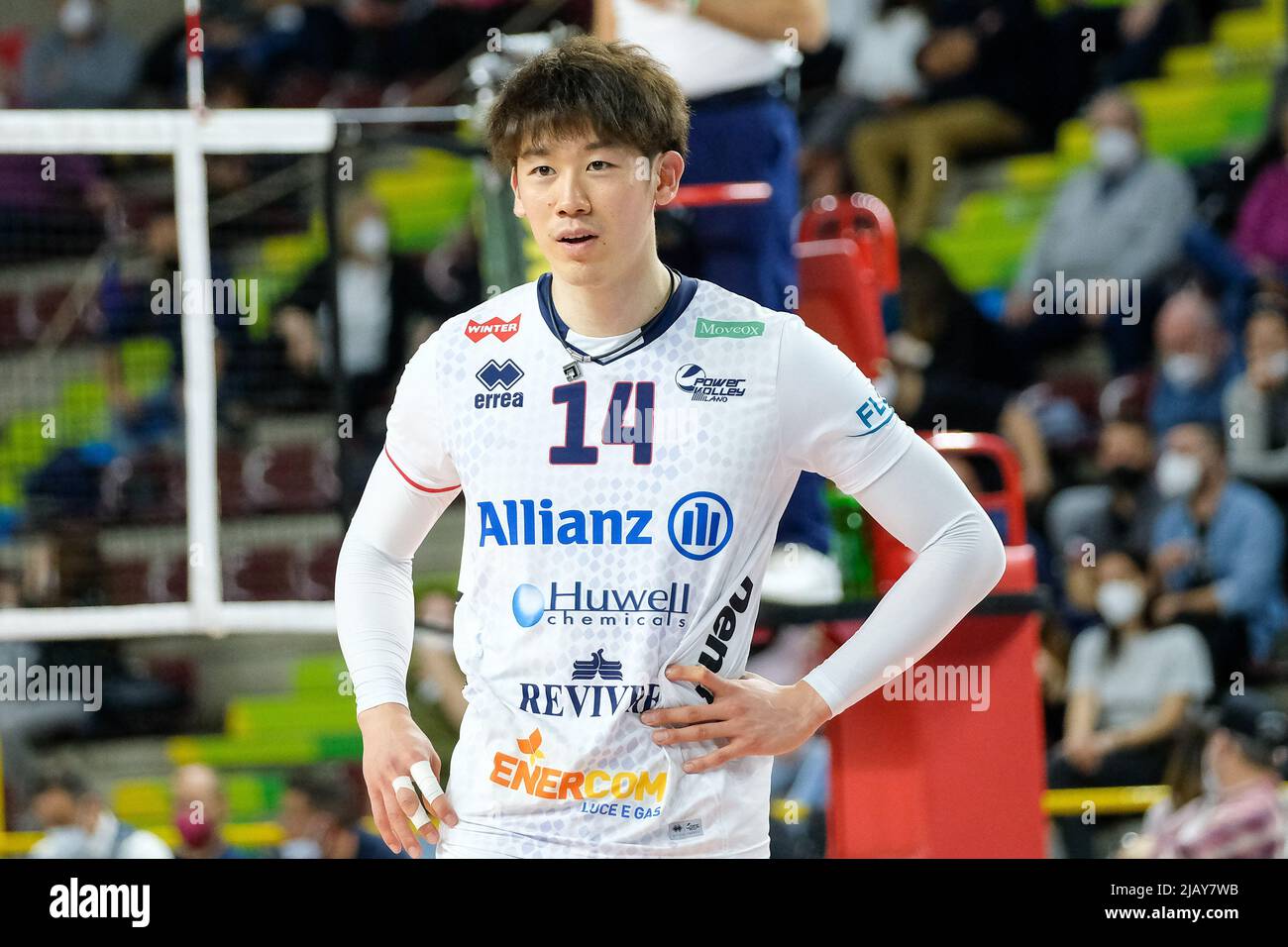 Protagonist of the Italian man volley Superlega Championship 2021/2022 Stock Photo