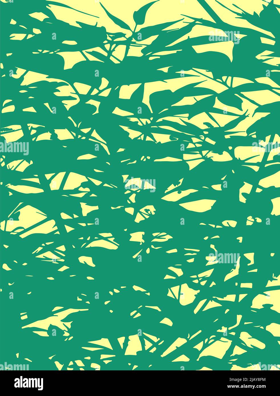 green tea foliage on sunny background Stock Vector