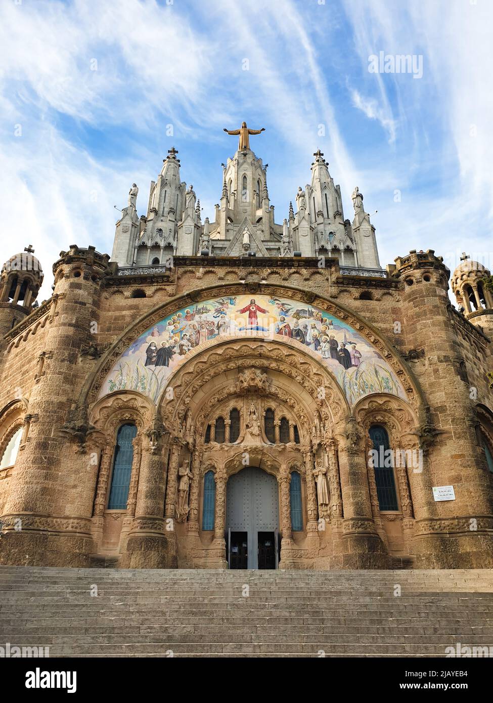 The Church of the Sacred Heart on Tibidabo hill, Barcelona Stock Photo