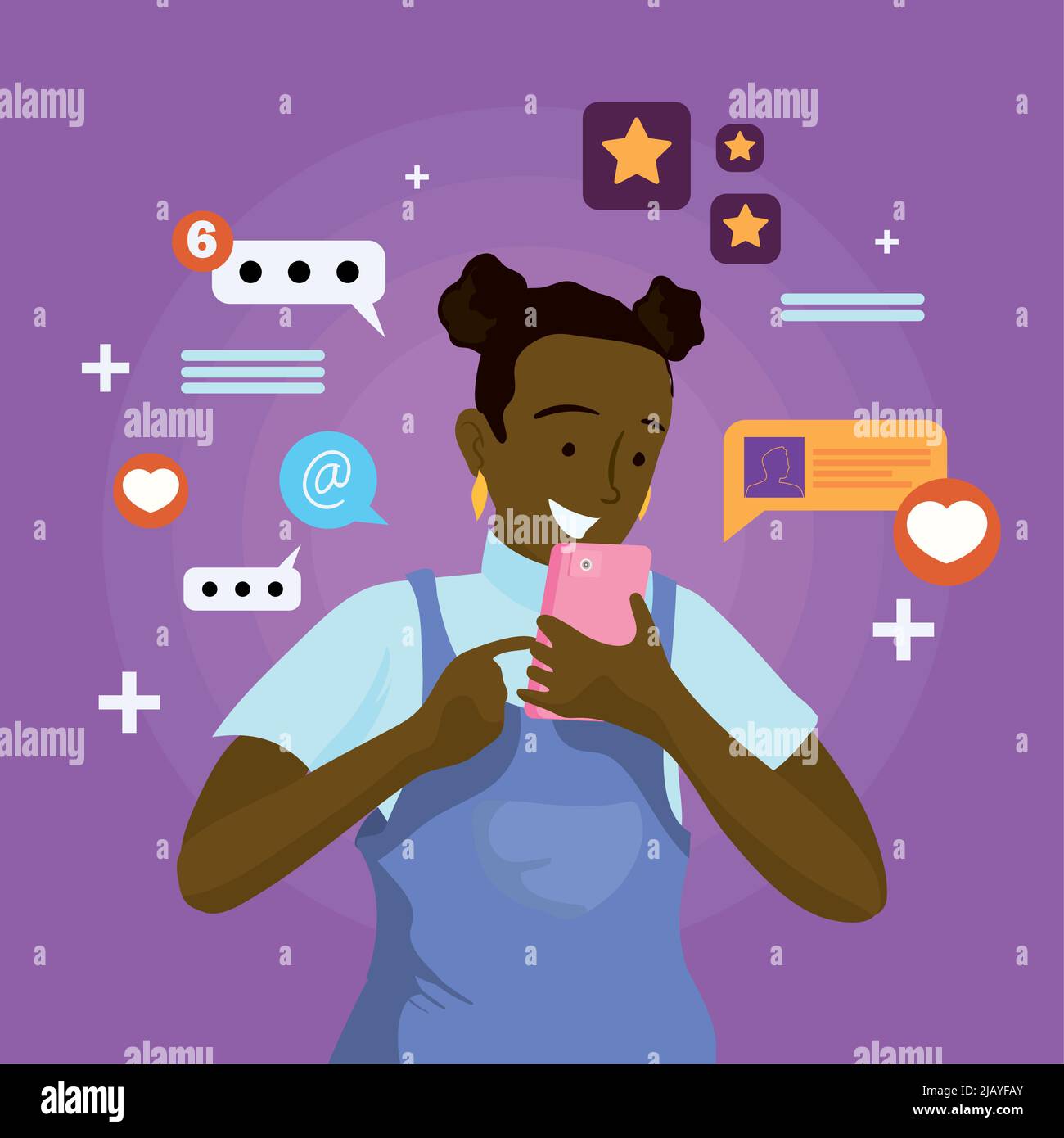 social media addiction design Stock Vector Image & Art - Alamy