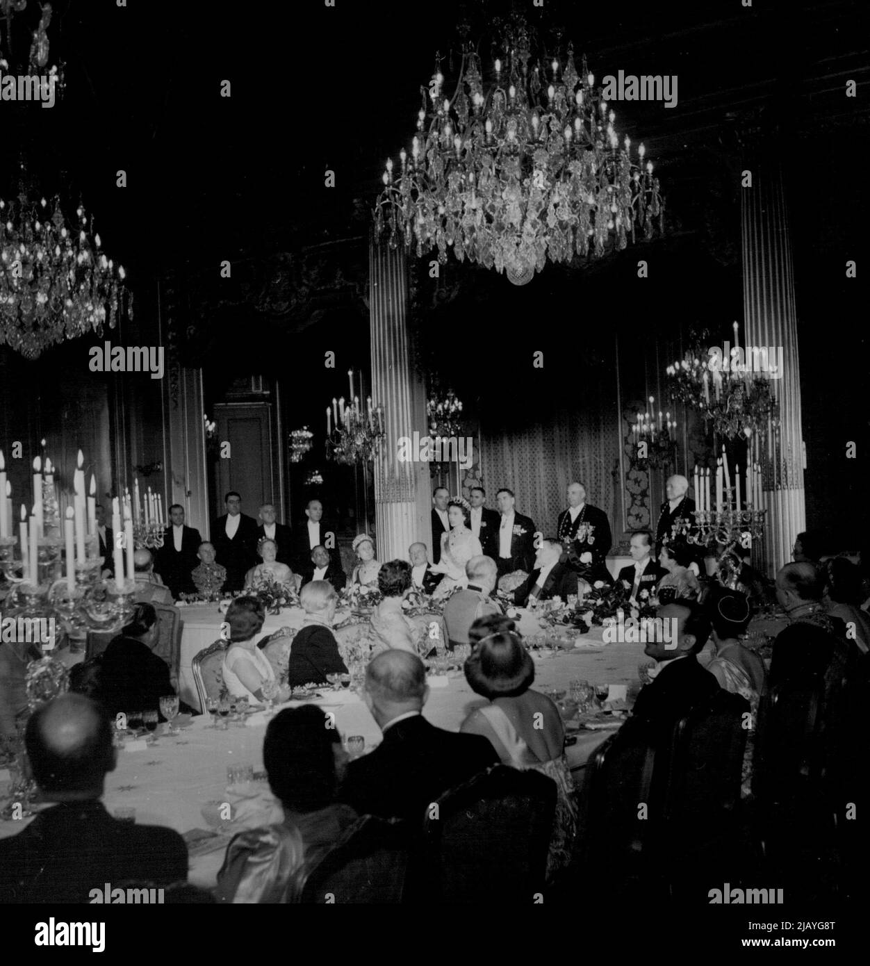 Queen Elizabeth & Duke of Edinburgh Tour of France 1957. April 26