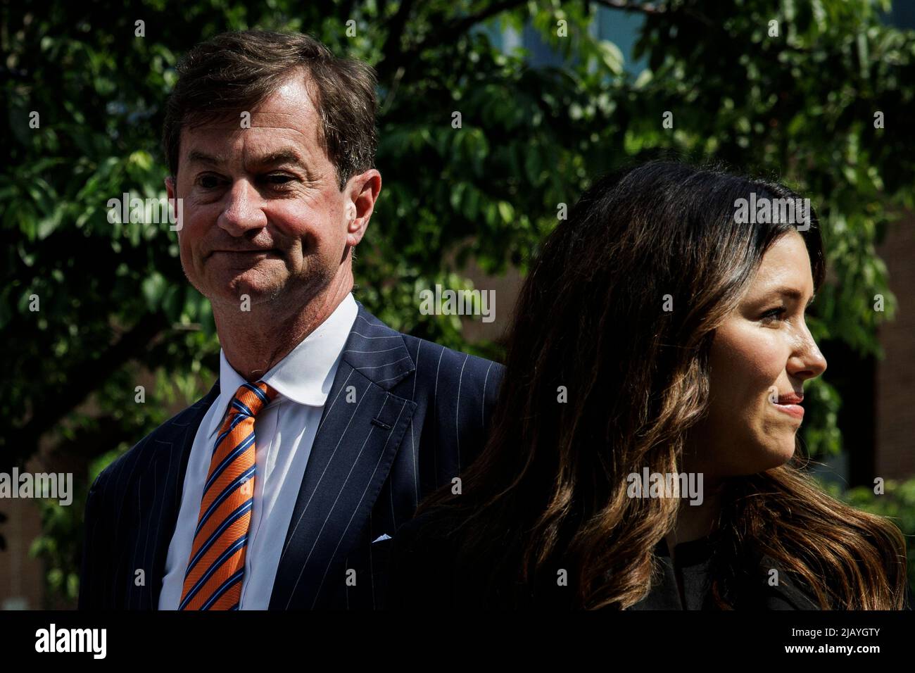 Fairfax, United States. 01st June, 2022. Benjamin Chew (L) and Camille