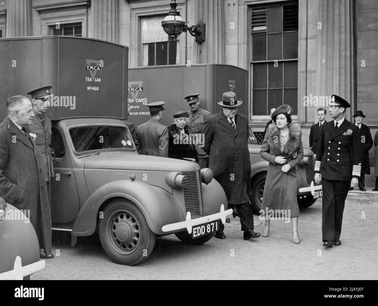The King And Queen Inspect Tea Canteens Their Majesties the King and