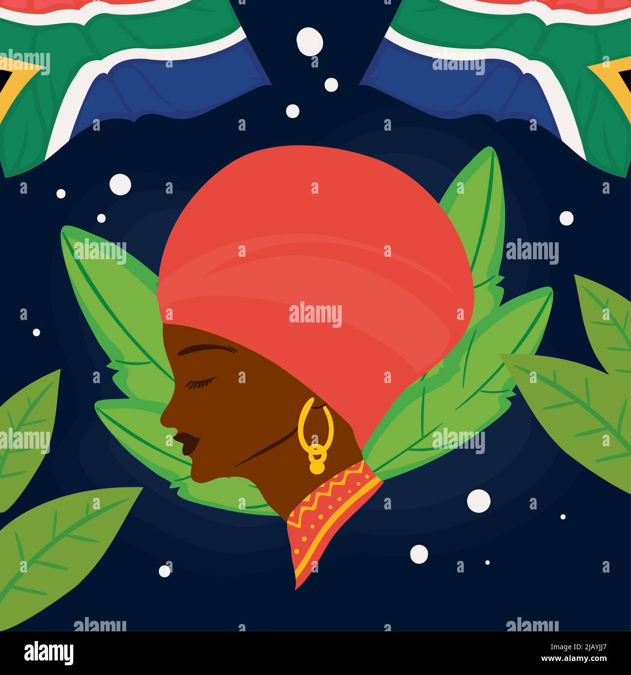 african woman poster Stock Vector