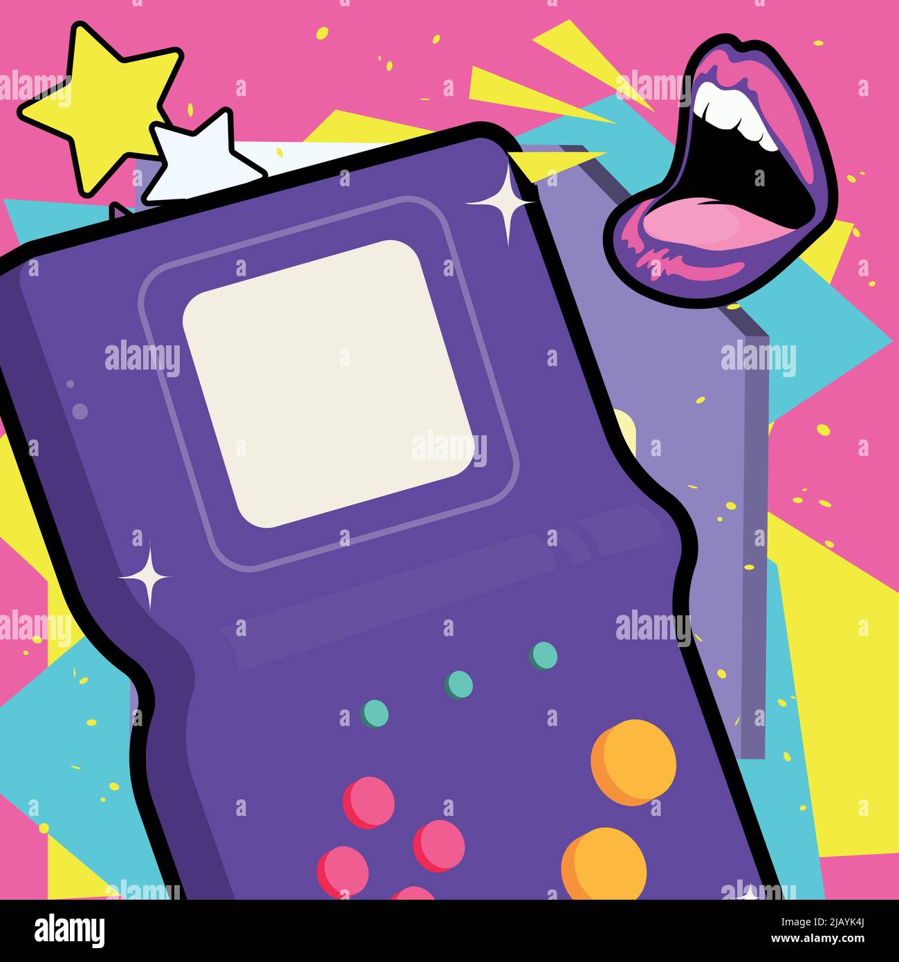 90s portable video game Stock Vector Image &amp; Art - Alamy