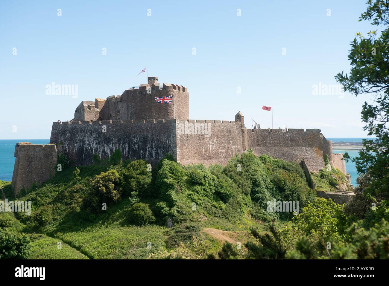 Mont Orgueil Castle (Gorey Castle) Stock Photo