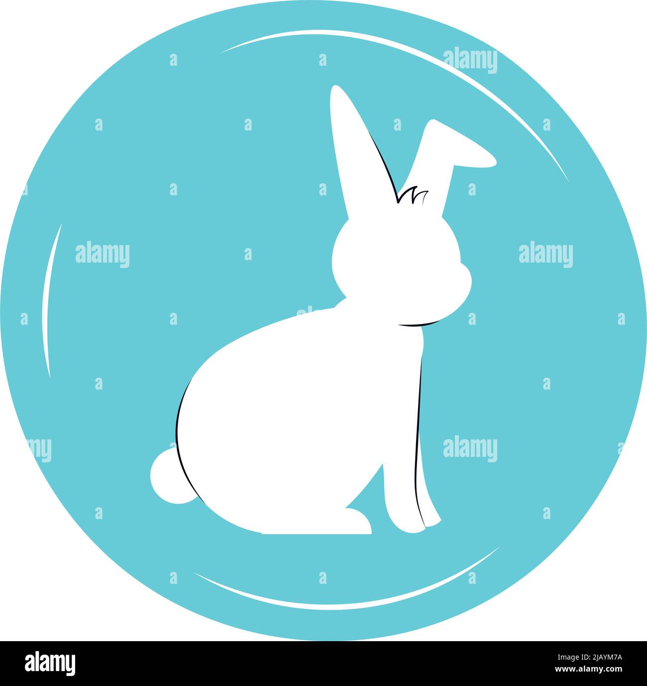 rabbit label icon Stock Vector Image & Art - Alamy