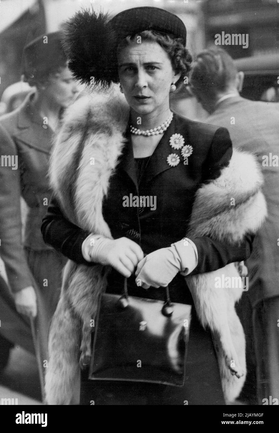 HRH Princess Marina - (Duchess of Kent) - 1945-1947. October 16, 1946. Stock Photo