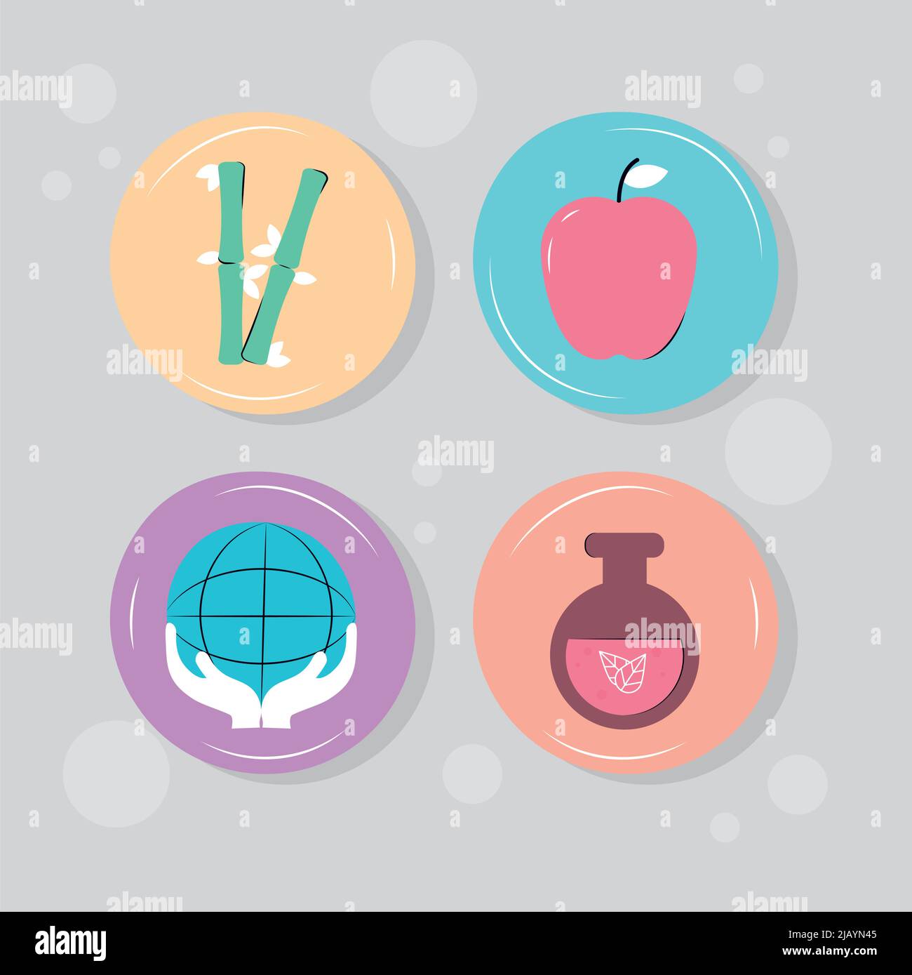 eco labels icon set Stock Vector Image & Art - Alamy