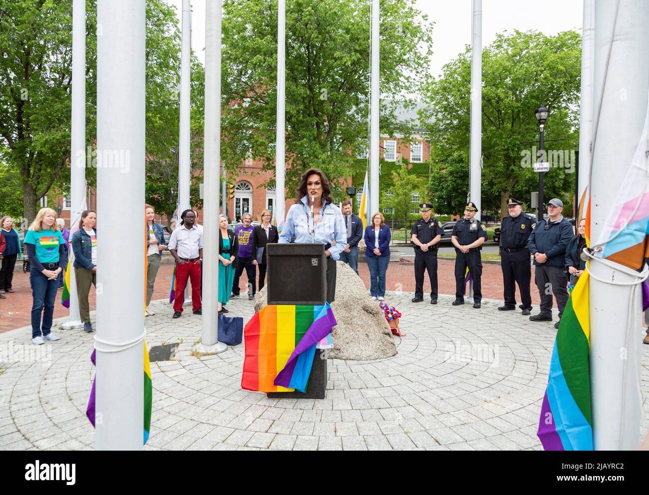 June 1, 2022. Salem, MA. Salem 2022 Pride Flag Raising The city of # ...