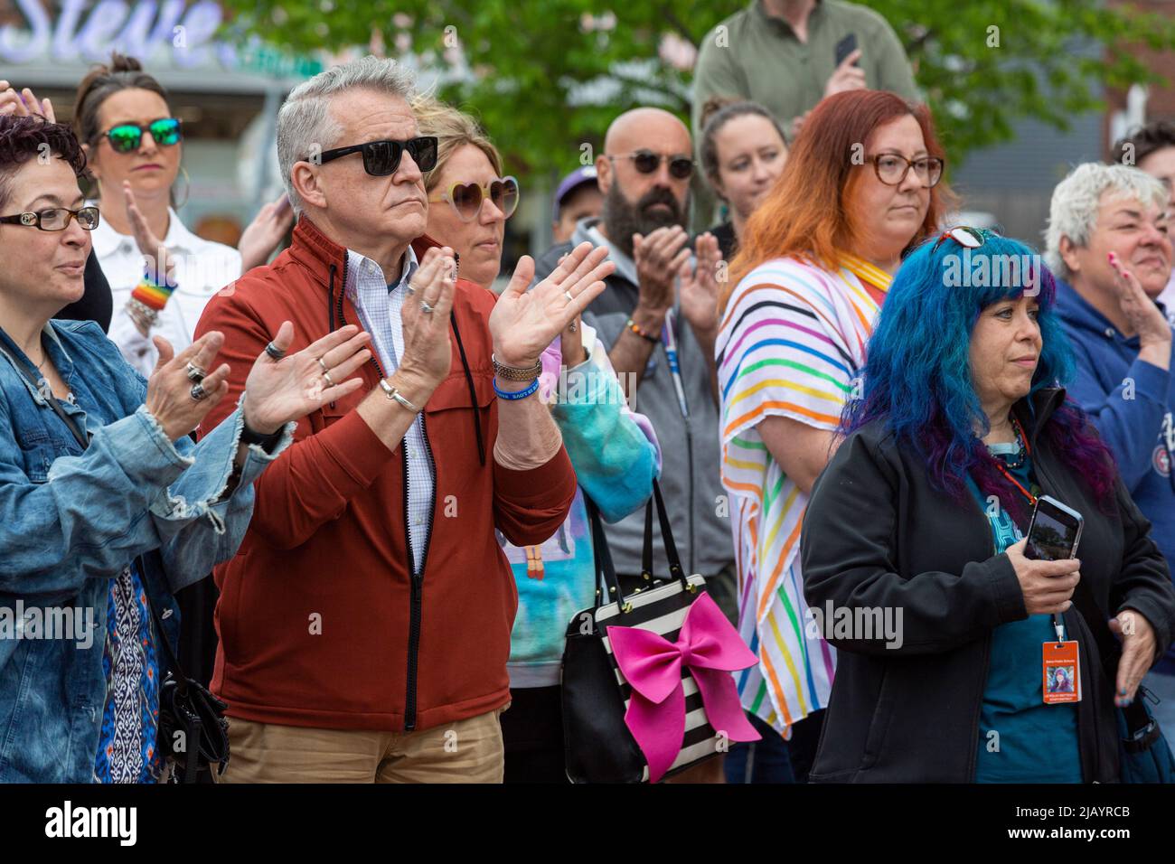 June 1, 2022. Salem, MA. Salem 2022 Pride Flag Raising The city of # ...