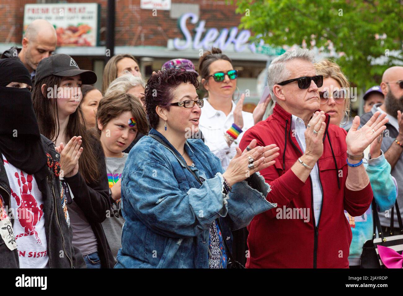 June 1, 2022. Salem, MA. Salem 2022 Pride Flag Raising The city of # ...
