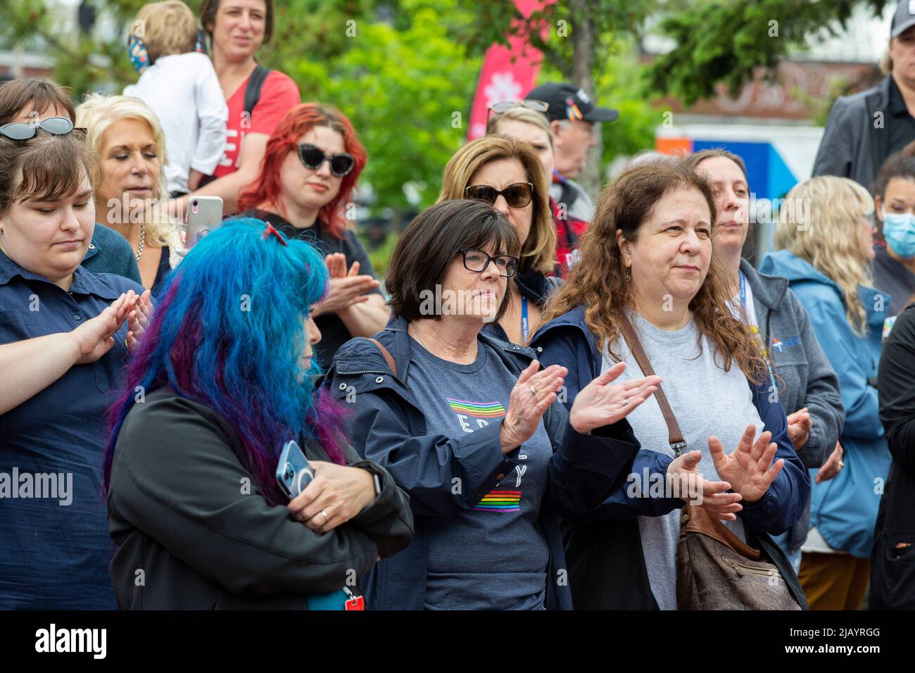June 1, 2022. Salem, MA. Salem 2022 Pride Flag Raising The city of # ...