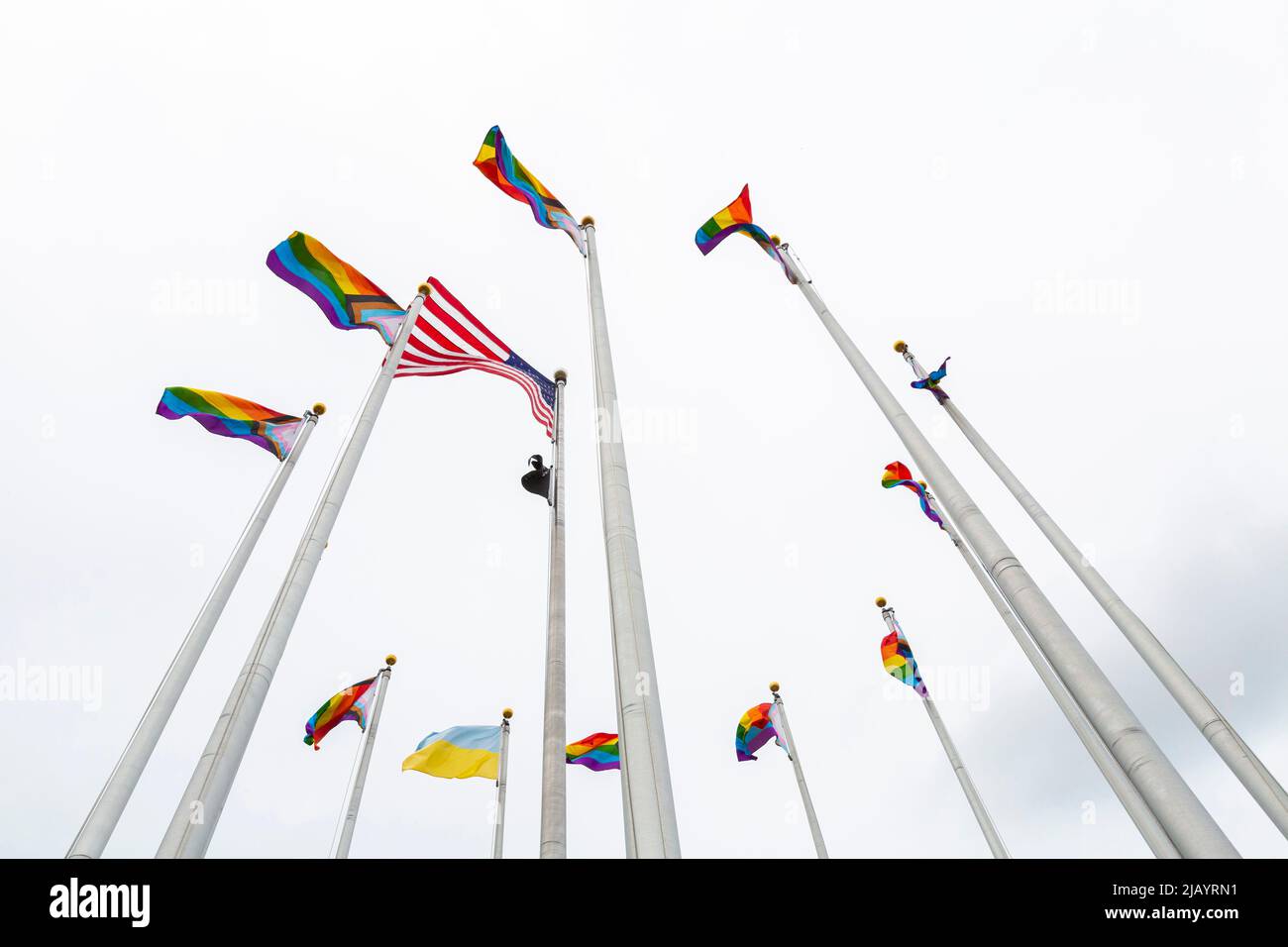 June 1, 2022. Salem, MA. Salem 2022 Pride Flag Raising The city of # ...