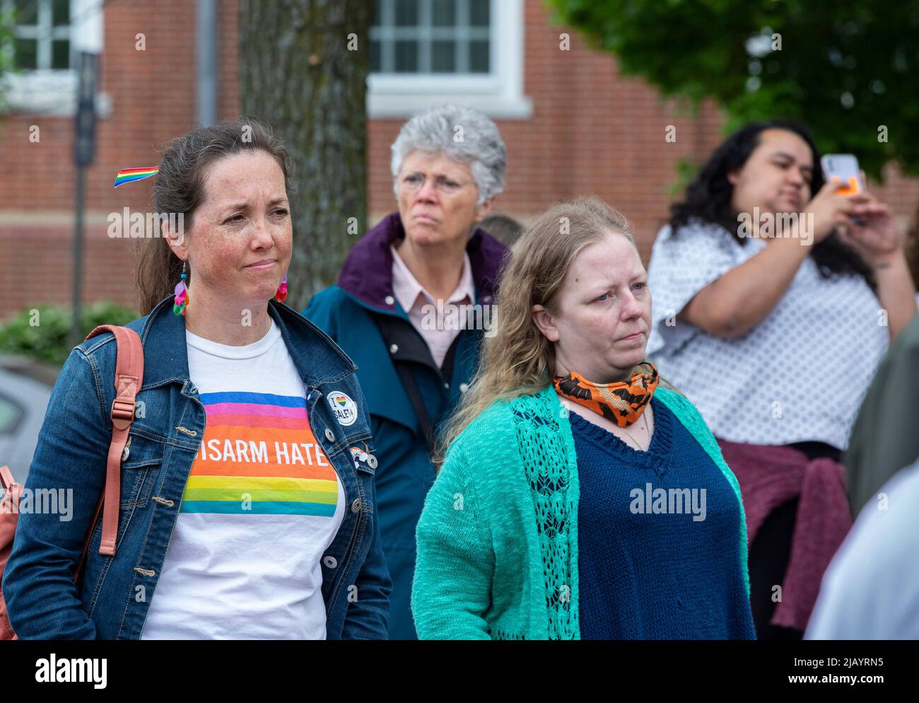 June 1, 2022. Salem, MA. Salem 2022 Pride Flag Raising The city of 
