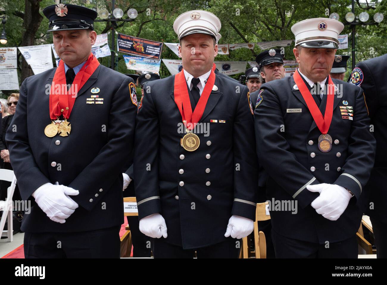 FDNY medal recipients attend the FDNY Medal Day 2022 at City Hall in New  York, New York, on June 1, 2022. (Photo by Gabriele Holtermann/Sipa USA  Stock Photo - Alamy