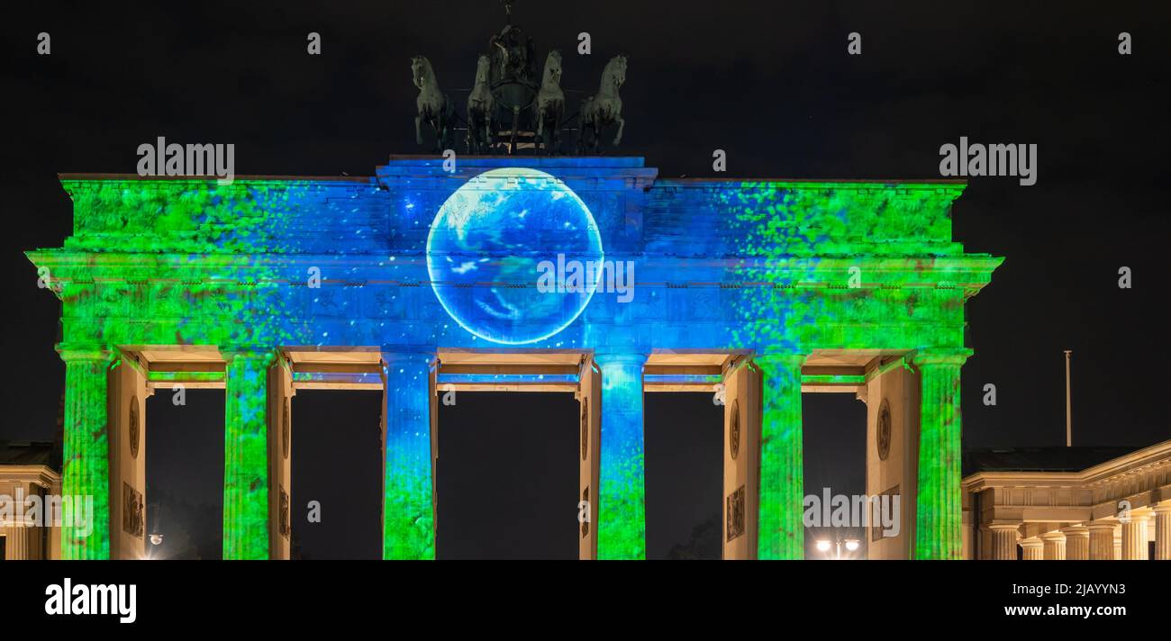 Berlin 12 September 2021, Brandenburg Gate during the Festival of