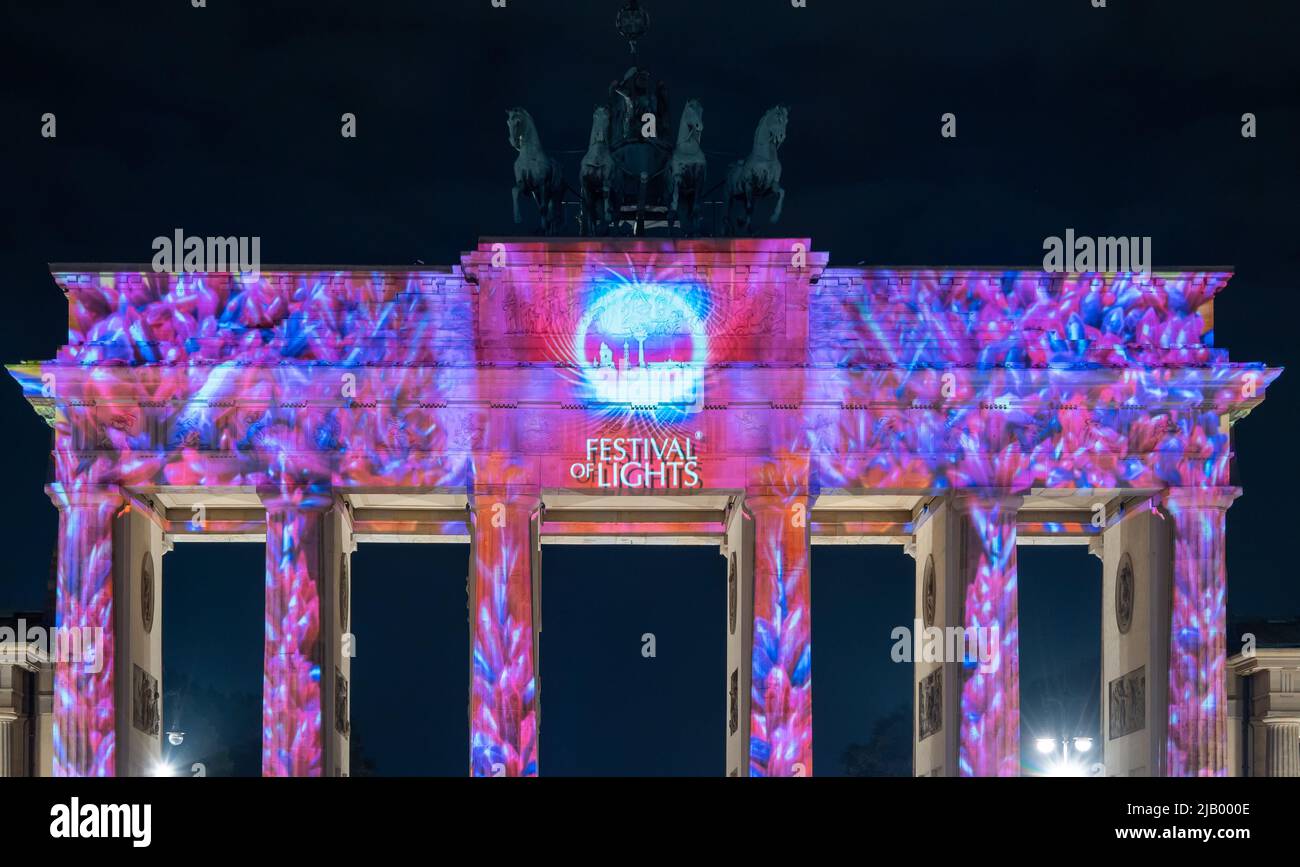Berlin 12 September 2021, Brandenburg Gate during the Festival of