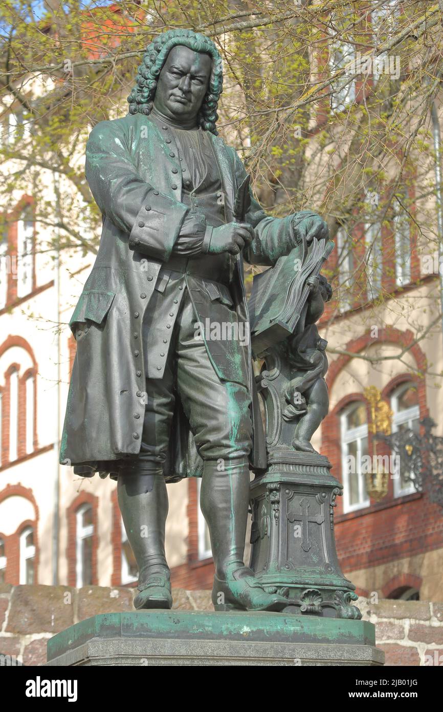 Johann Sebastian Bach Monument in Eisenach, Thuringia, Germany Stock Photo