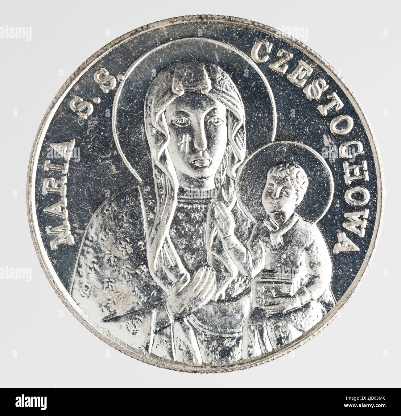 Medal: John Paul II and Our Lady of Częstochowa Stock Photo - Alamy