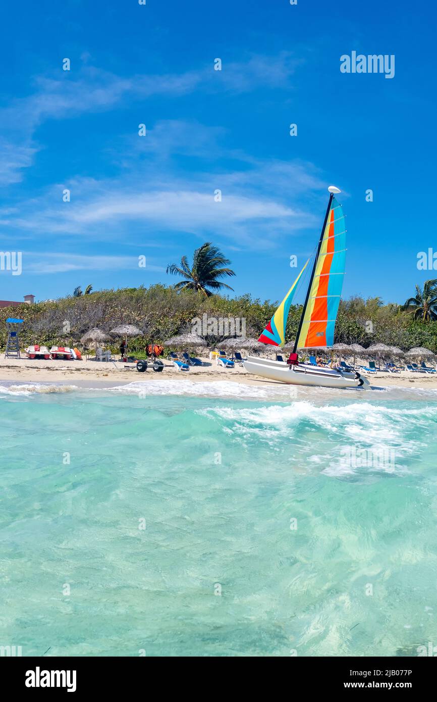 The beautiful beach of Varadero in Cuba Stock Photo
