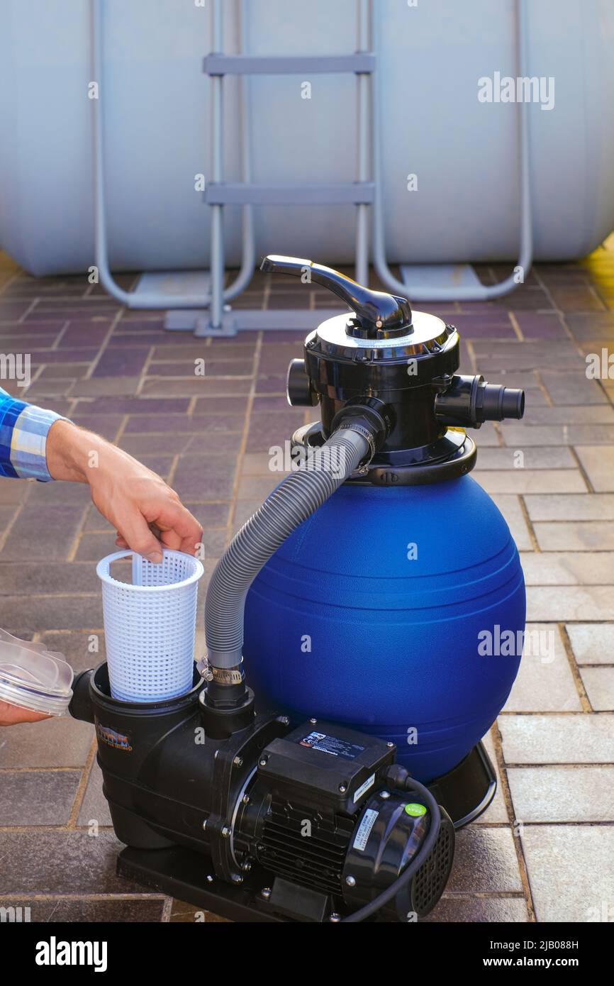 Swimming pool cleaning equipment hi-res stock photography and images - Alamy