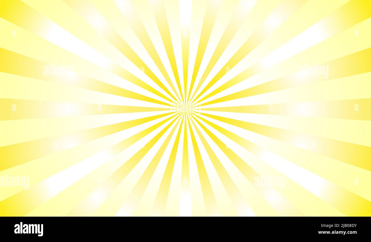 abstract summer yellow sun rays, retro styled sun burst pattern texture ...