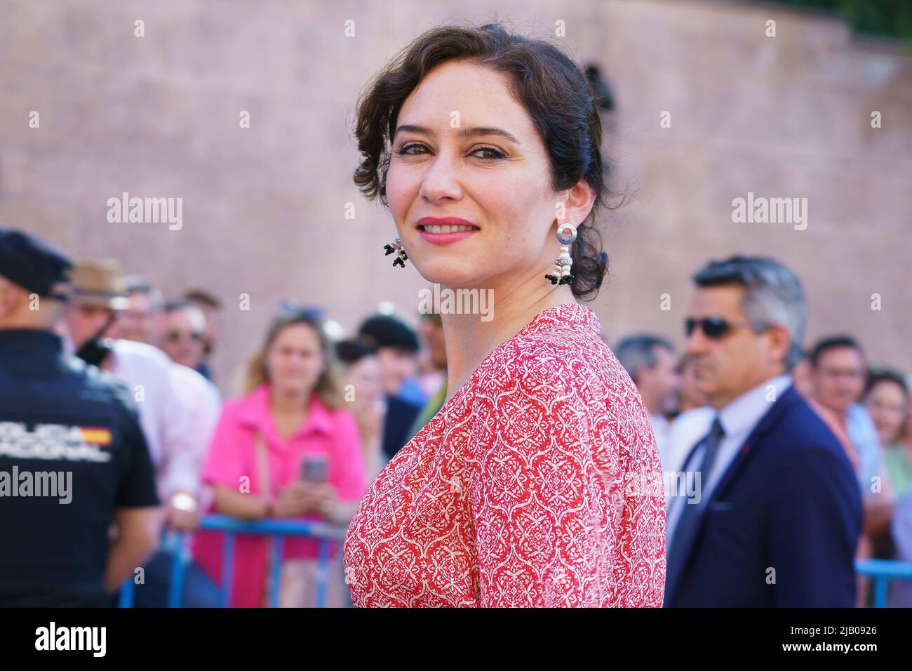 Madrid, Spain. 01st June, 2022. The president of the Community of Madrid, Isabel Diaz Ayuso, attends the bullfight of the San Isidro fair in the Las Ventas bullring in Madrid. Credit: SOPA Images Limited/Alamy Live News Stock Photo