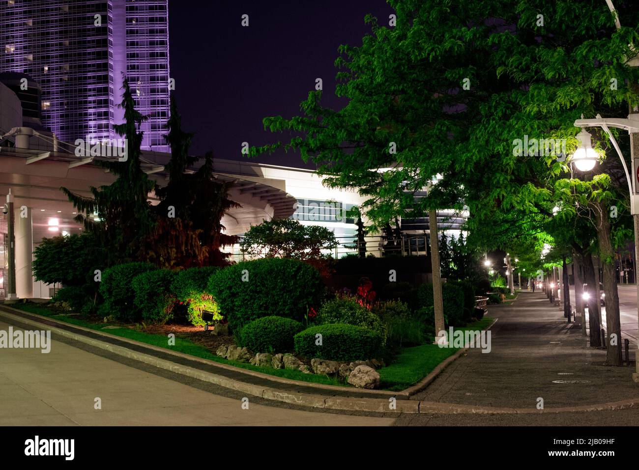 Picture of the flower garden in front of Caesars Windsor in Downtown