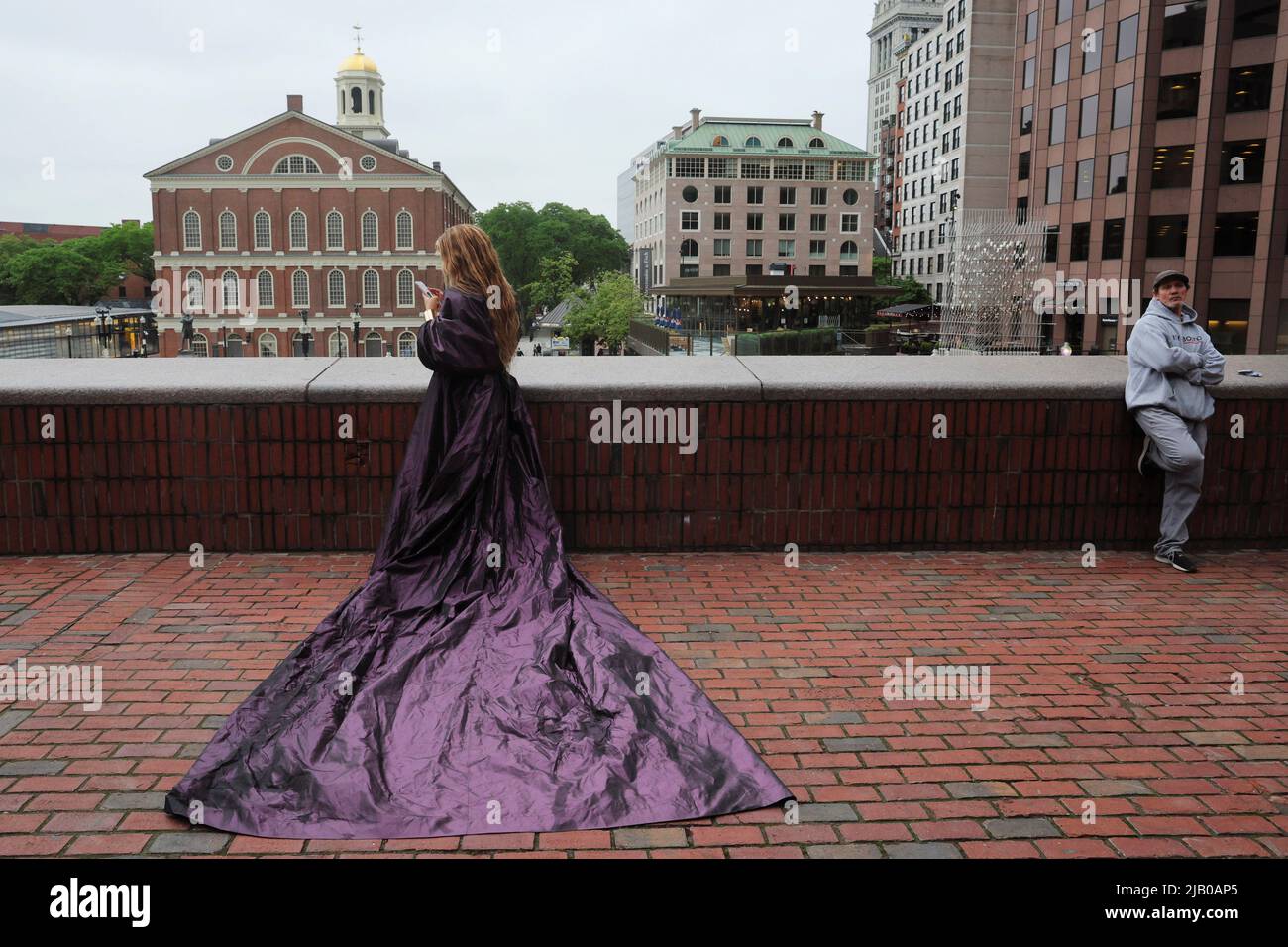 Candace Persuasian waits to perform at the City of Boston's Pride Kickoff event, celebrating the start of National LGBTQ+ Pride Month, in Boston, Massachusetts, U.S., June 1, 2022.   REUTERS/Brian Snyder Stock Photo