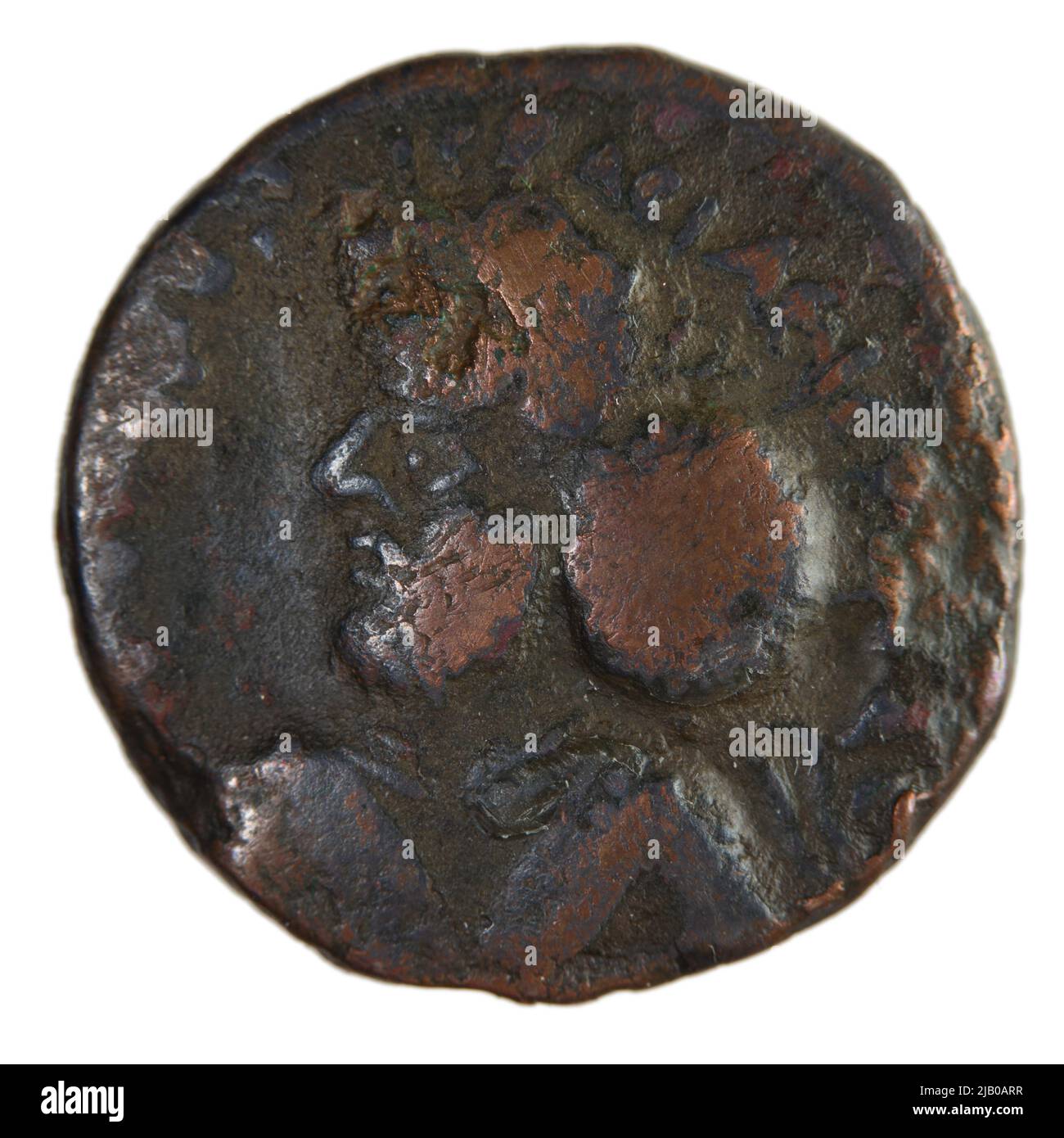 Indo Partia, Pakores, about half of the first century AD, brown Tetradrachma, (AE) Pakore Stock Photo