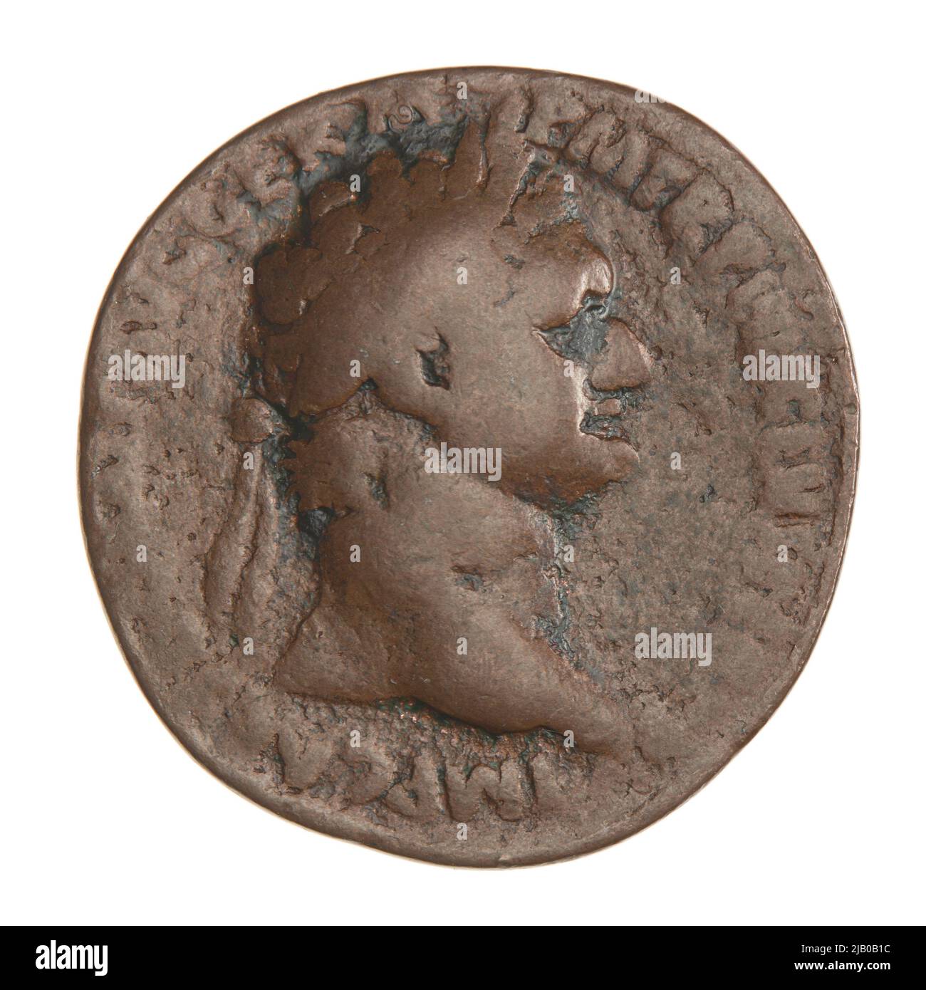 Roman Empire, Domitian (81–96), Rome 88 AD; as, copper (Cu) Domitianus, Mint of Rome Stock Photo