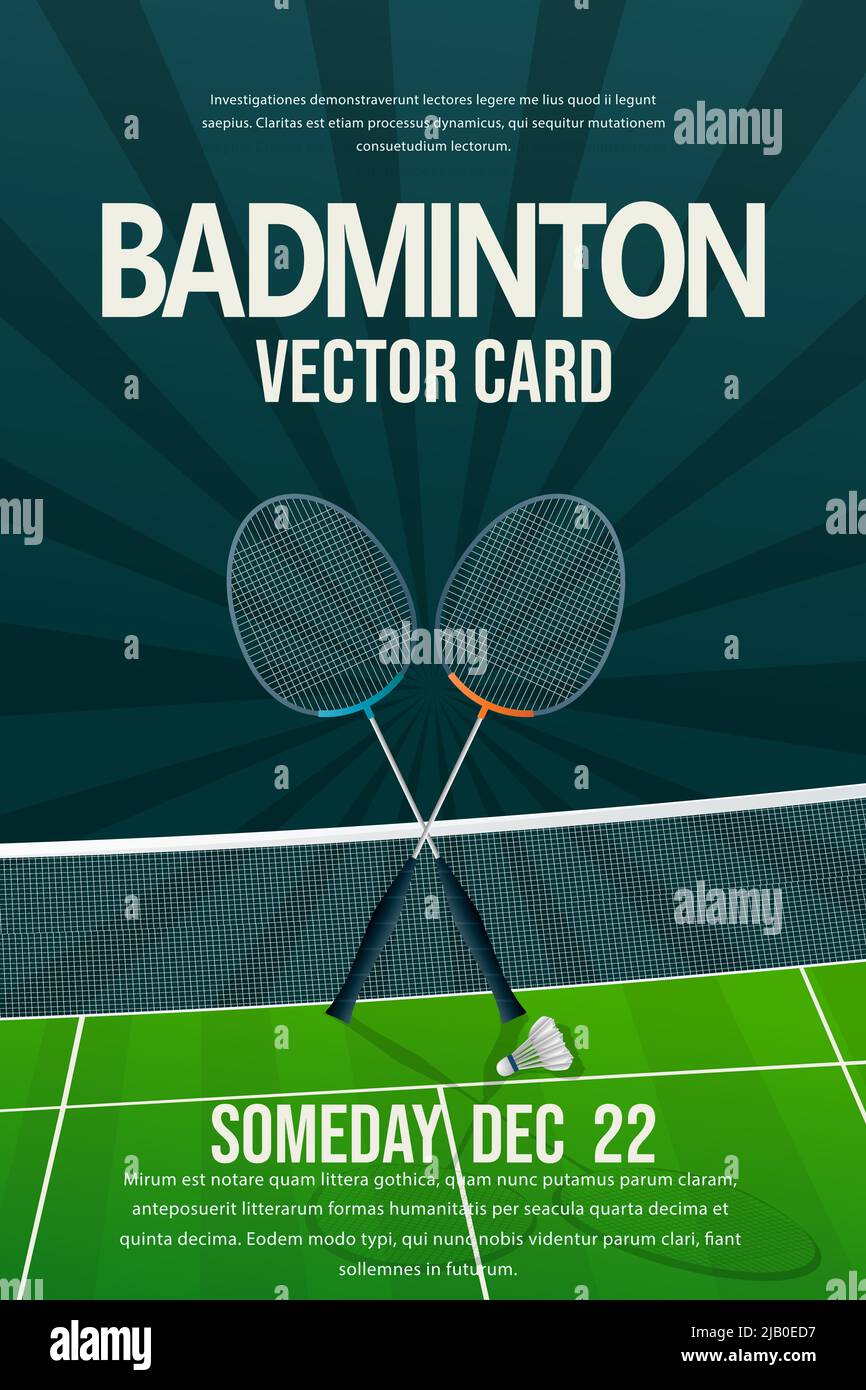 Badminton sport invitation poster flyer hi-res stock photography and images  - Alamy