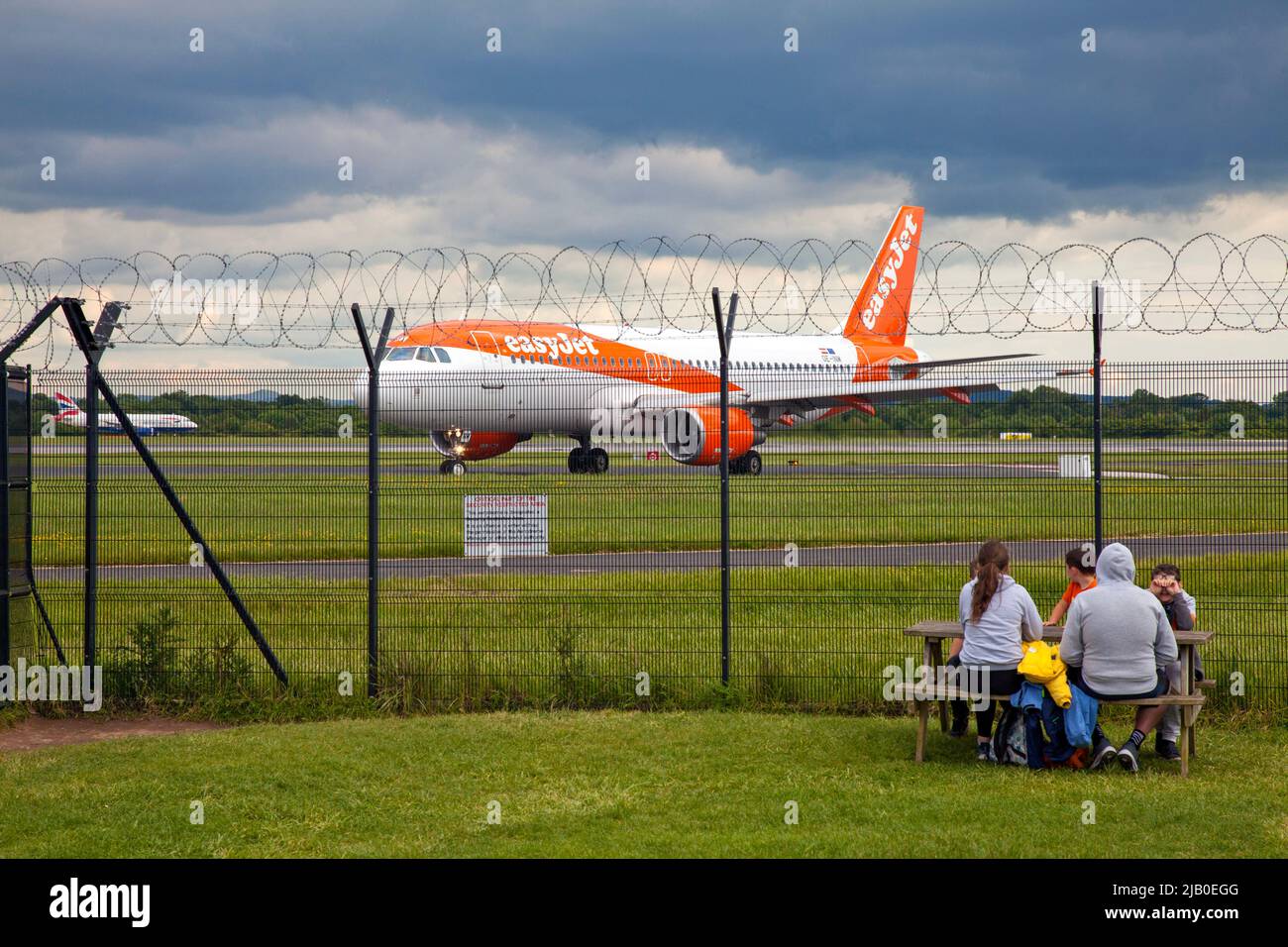 manchester Airport's viewing platform, June 2022 Stock Photo