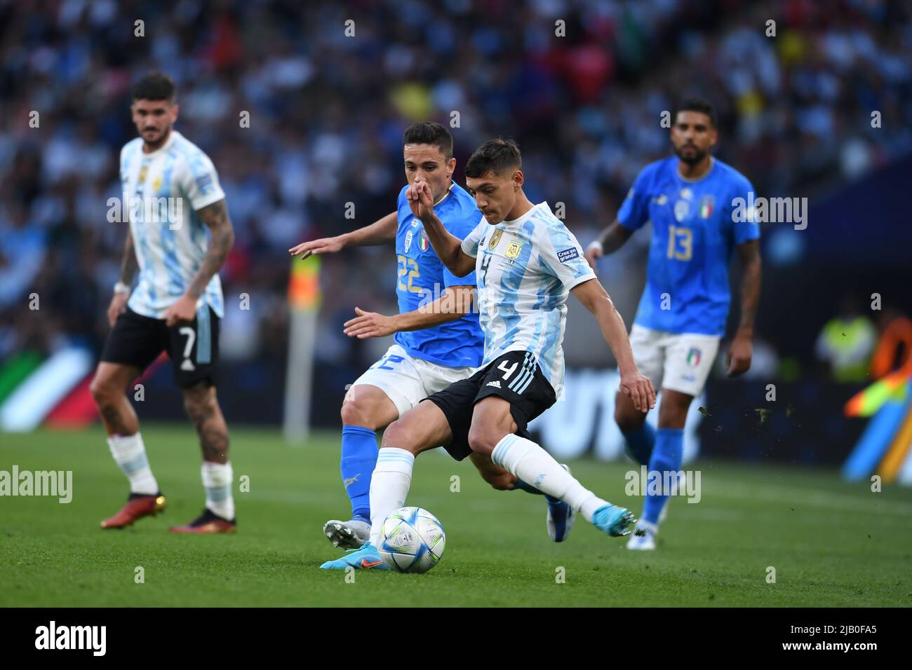 Argentina's Nahuel Molina during the Finalissima 2022 match at Wembley  Stadium, London. Picture date: Wednesday June 1, 2022 Stock Photo - Alamy