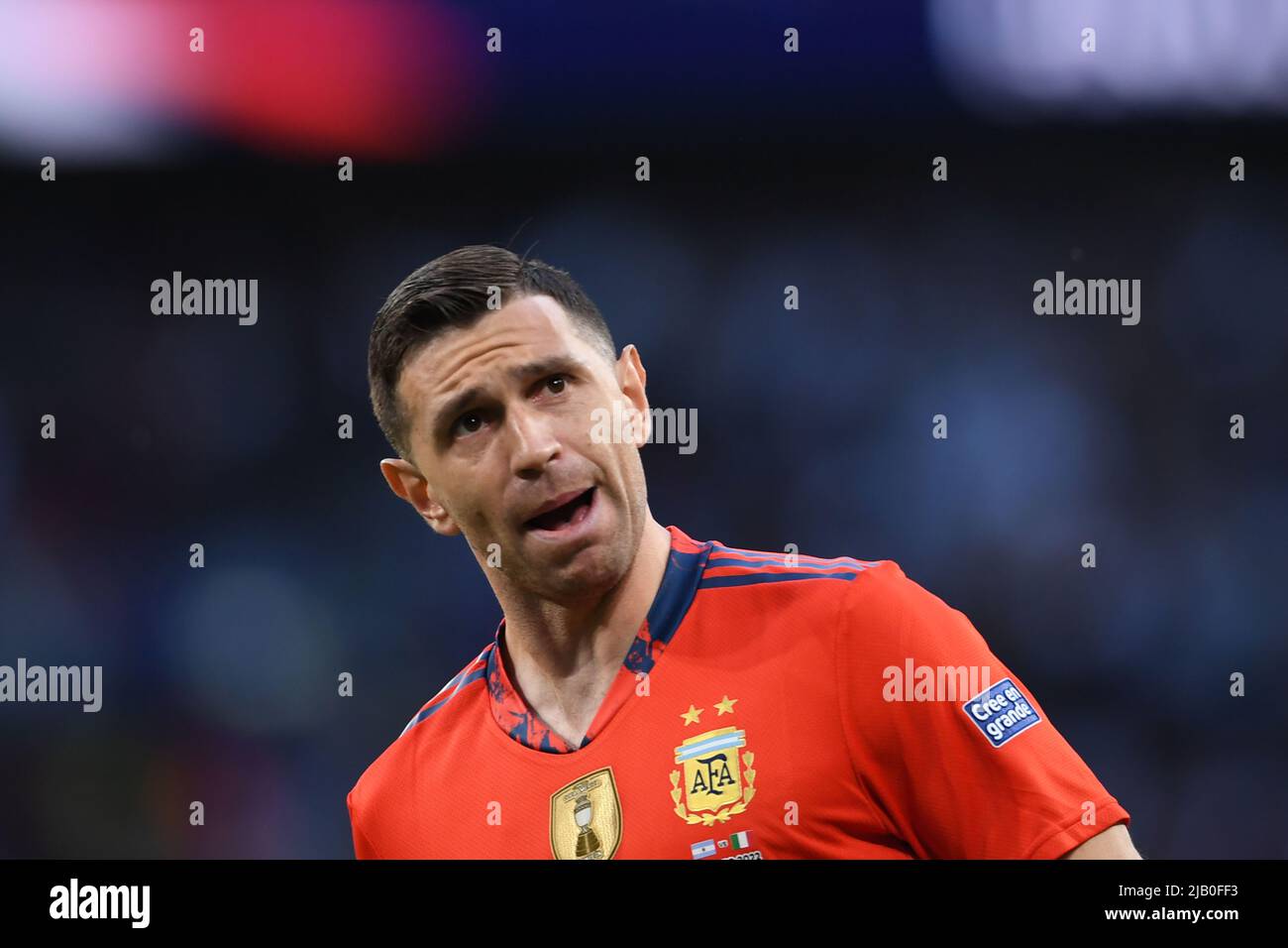 Emiliano Martinez (Argentina)                                         during the Uefa Champions League  match between Italy 0-3 Argentina at Wembley Stadium on June 1, 2022 in London, England. (Photo by Maurizio Borsari/AFLO) Stock Photo