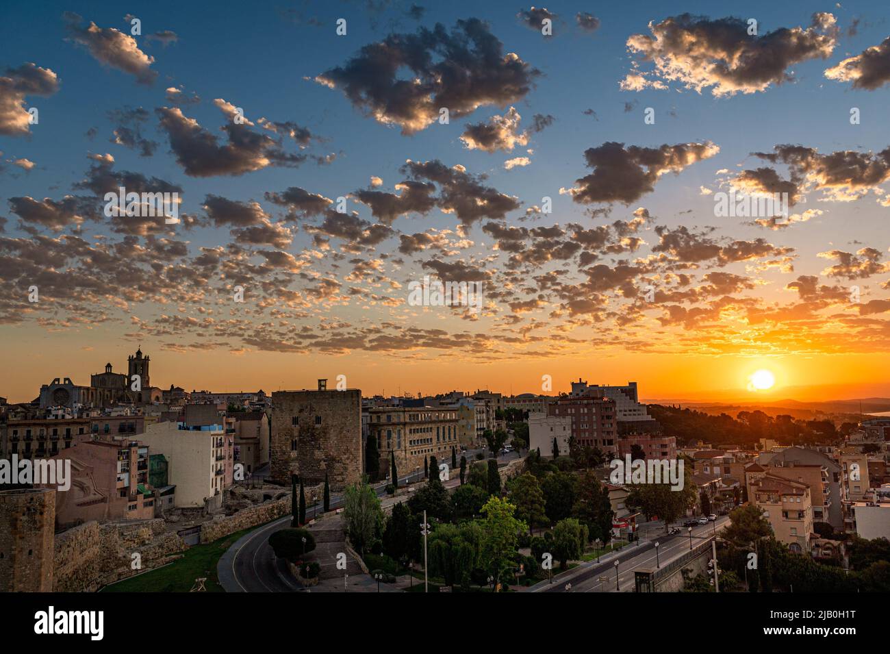 Tarragona, Spain. 29th May, 2022. View of the old city center of