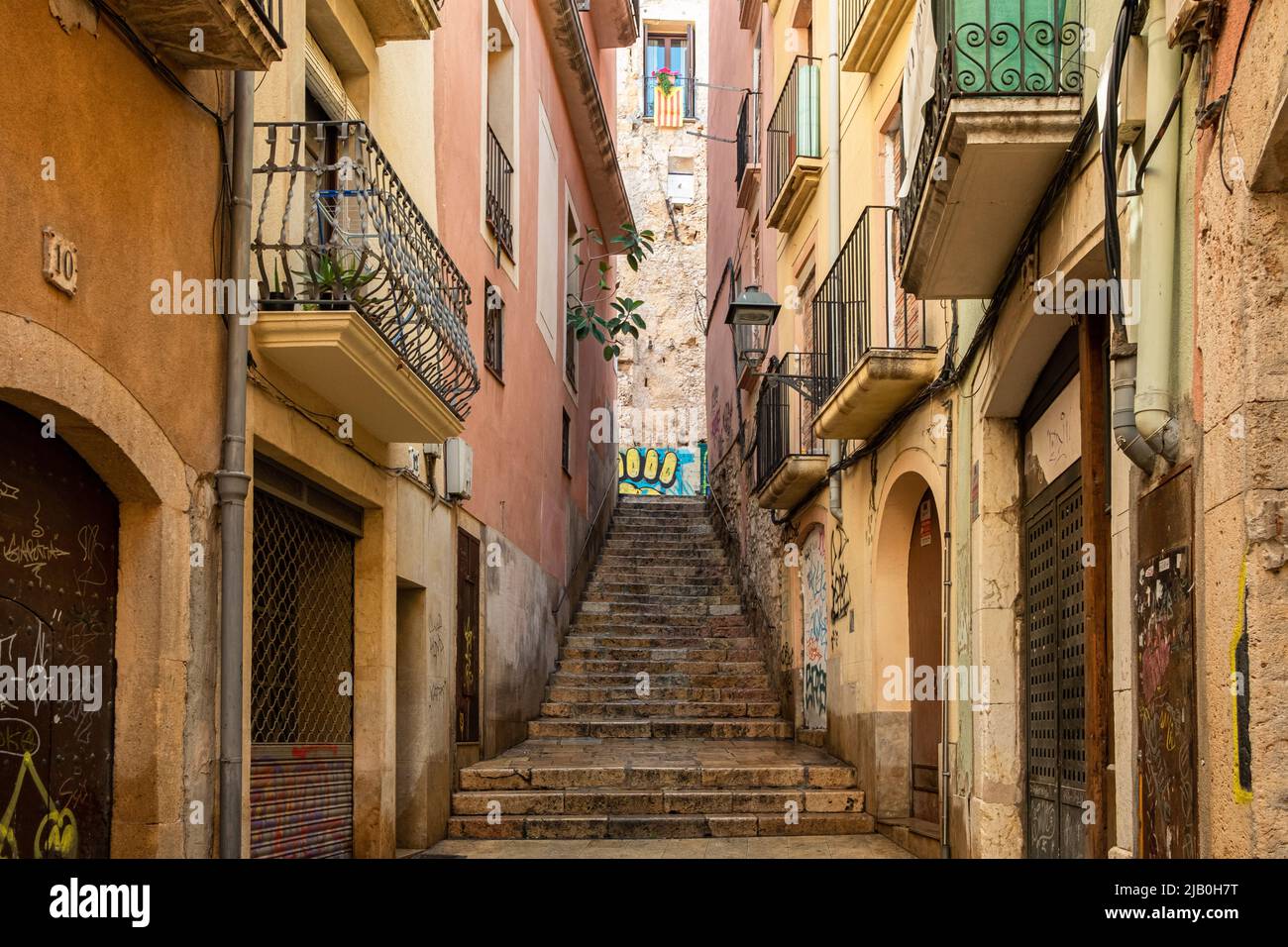 Tarragona, Spain. 28th May, 2022. View of the medieval architecture in