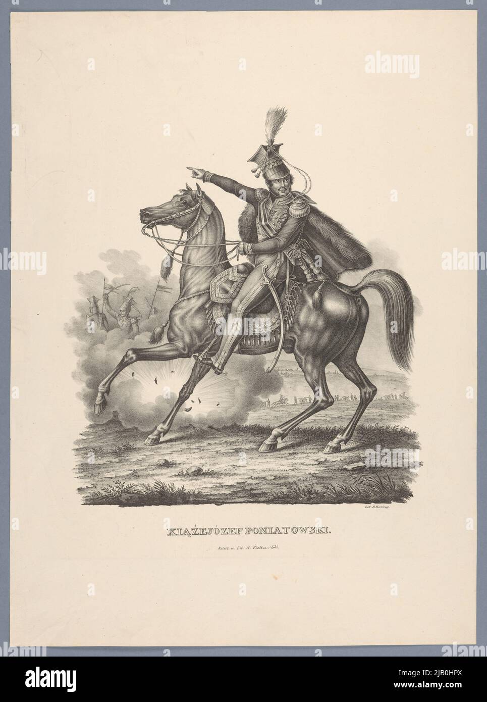 Józef Antoni Poniatowski (1763 1813), Chief of the PoIIsh Army, Marshal of the Empire, nephew of King Stanisław August. Kiesling, A., Fietta, Antonio Stock Photo