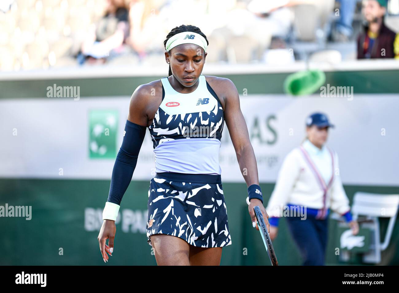 Cori "Coco" Gauff of USA during the French Open, Grand Slam tennis