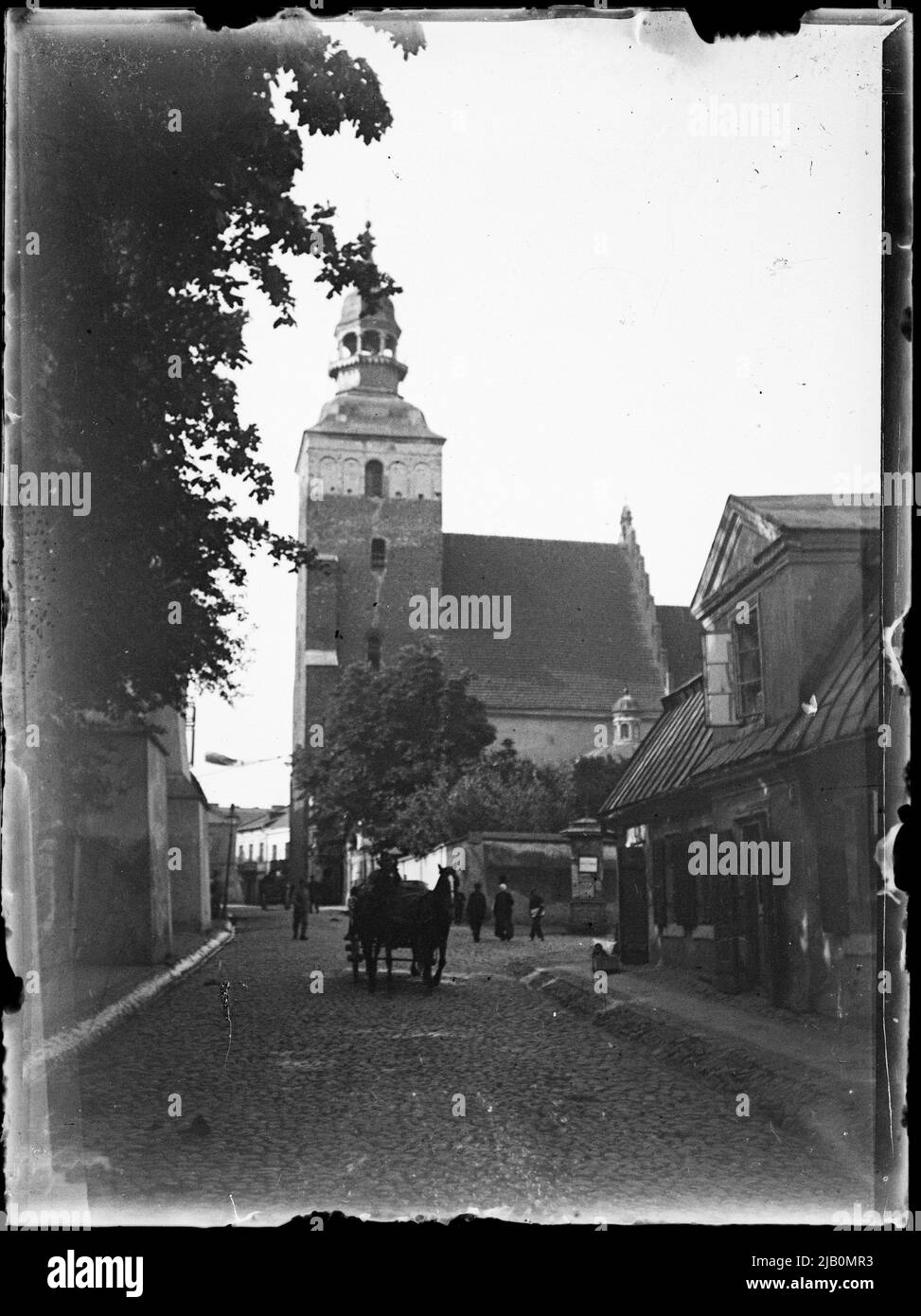 Piotrków Trybunalski View of the Parish Church of Saint. Jakub (i) Janowski, Stanisław (1866 1942) Stock Photo