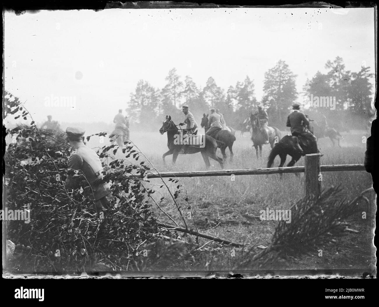 Officers of the 2nd Uhlans Regiment in Maneż. Front of the Polish ...