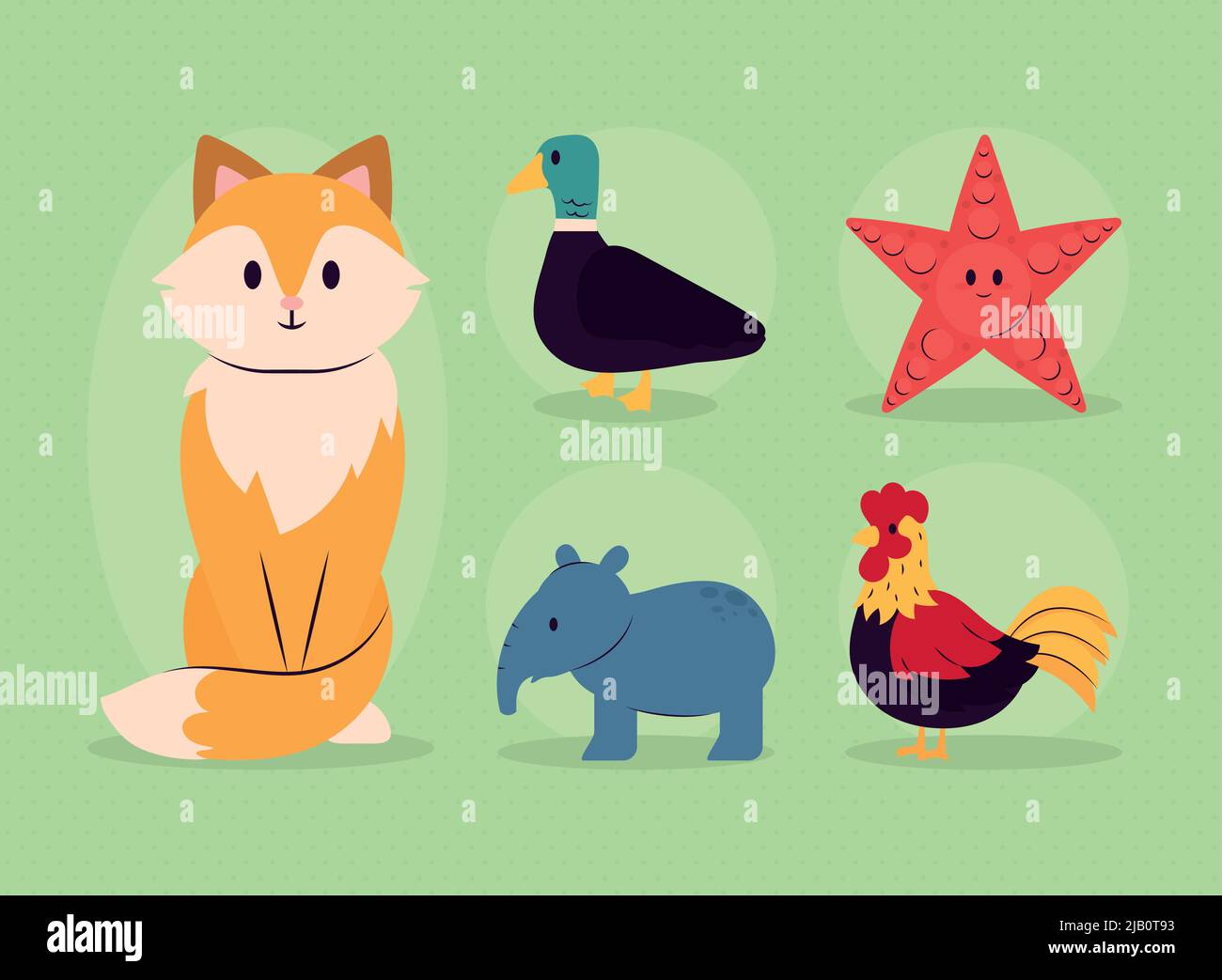 cute animals icon set Stock Vector Image & Art Alamy