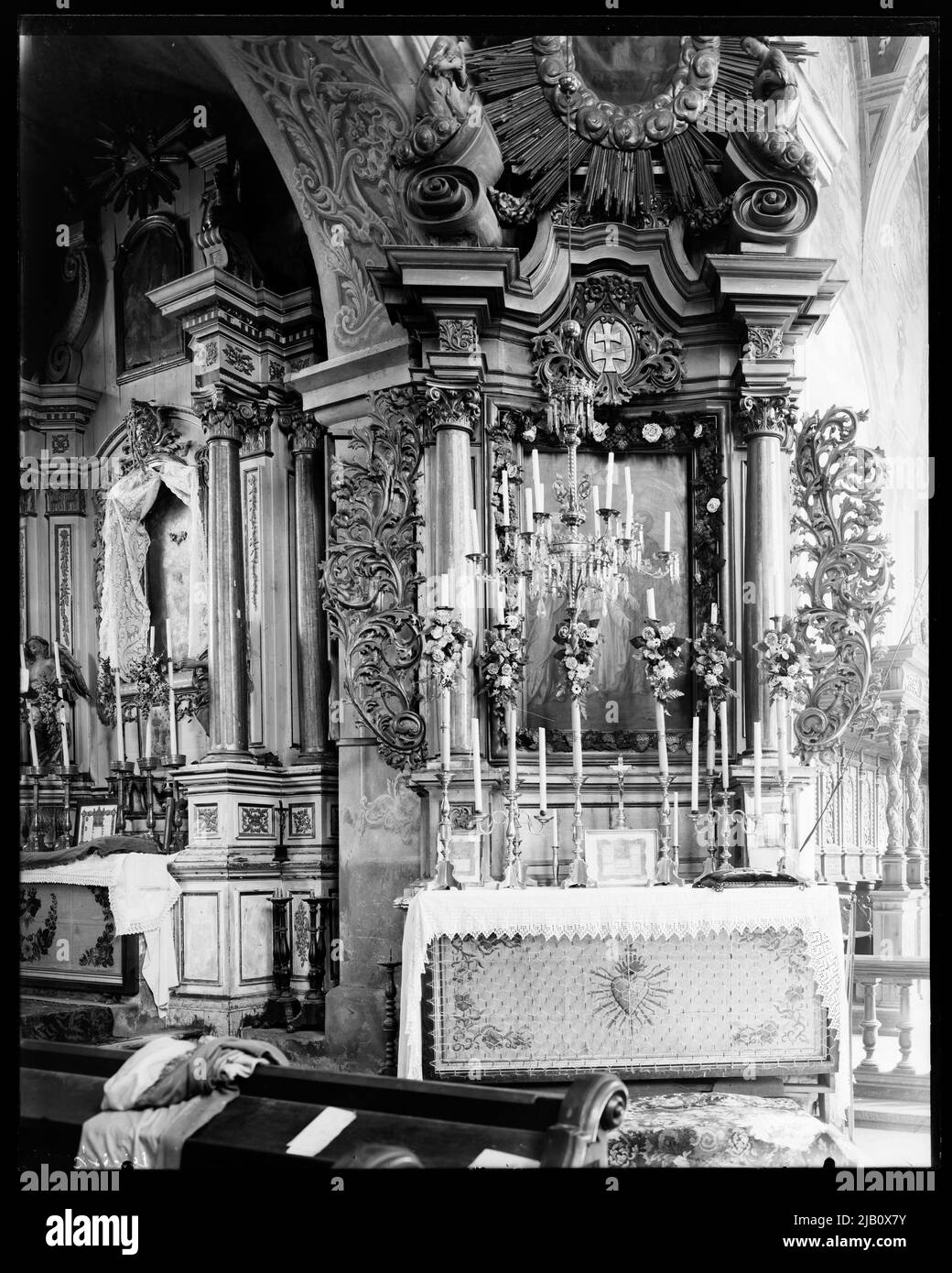 Leżajsk  church of St. Of the Trinity (formerly WYCHOGRABCH)  altar .. unknown Stock Photo