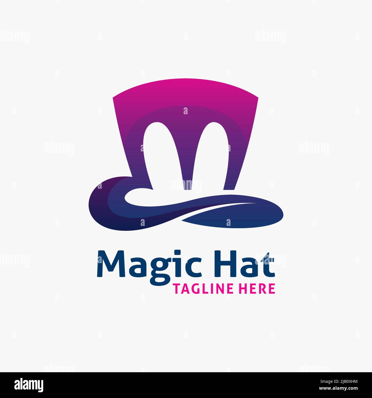 Magic hat logo design Stock Vector